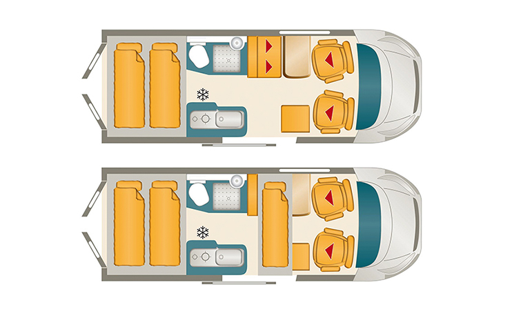 Karmann Campingbusse Wohnmobile Düsseldorf Autohaus Süper Dexter 560 Grundriss